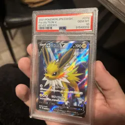 Jolteon V Japanese Eevee Heroes #78 PSA Gem Mint 10 Pokemon Card - Image 2