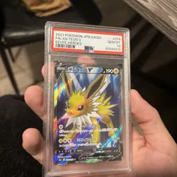Jolteon V Japanese Eevee Heroes #78 PSA Gem Mint 10 Pokemon Card - Image 3