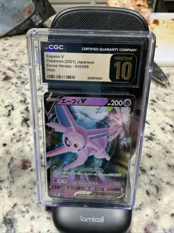 Espeon V Pokemon 2021 Japanese Eevee Heroes Holo 035/069 CGC PRISTINE 10 - Image 1