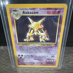 Pokemon Alakazam TCG Card 1/130 Base Set 2 Holo Unlimited Rare - Image 1
