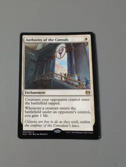 Magic the Gathering Authority of the Consuls Kaladesh Rare Enchantment Card - Image 1
