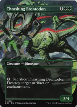 Thrashing Brontodon (Borderless) U The Lost Caverns of Ixalan 329 LP-NM - Image 1