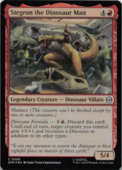 Stegron the Dinosaur Man - FOIL - C Marvel's Spider-Man 95 - MTG - Image 1