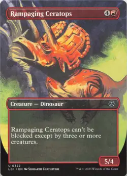 Rampaging Ceratops (Borderless) U The Lost Caverns of Ixalan 322 NM MTG - Image 1