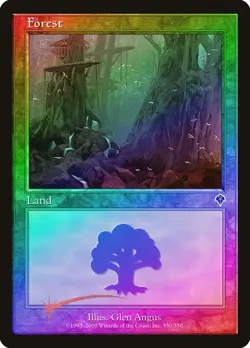Forest (350) FOIL Invasion HEAVILY PLD Basic Land MAGIC GATHERING CARD ABUGames - Image 1