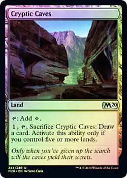 Cryptic Caves FOIL Core Set 2020 / M20 NM Land Uncommon MAGIC MTG CARD ABUGames - Image 1