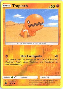Trapinch Dragon Majesty 32/70 LP Reverse Foil Pokemon - Image 1