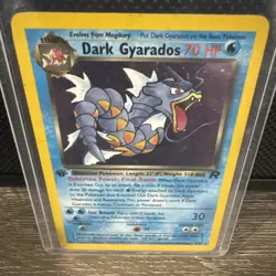 Dark Gyarados 8/82 Rare Team Rocket Holo 1st Edition Pokemon - Image 1