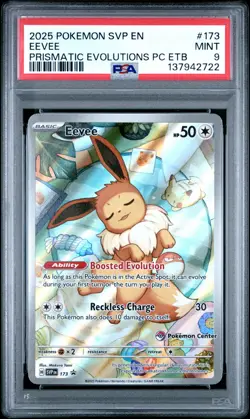 2025 POKEMON SVP EN-SV BLACK STAR PROMO #173 EEVEE PSA 9 - Image 1