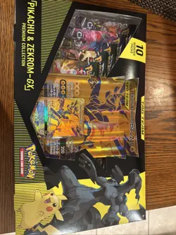 Pokemon Pikachu & Zekrom GX Tag Team Premium Collection Box New Sealed 820650809910 - Image 1