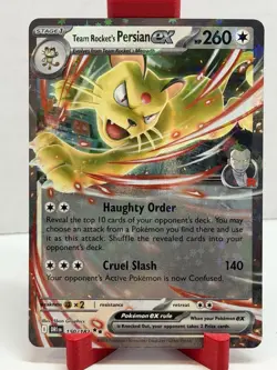 Pokemon Team Rocket's Persian ex Holo #150/182 SV10: Destined Rivals - Image 1