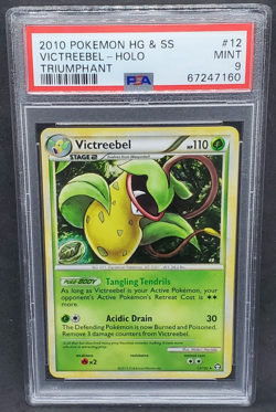 Pokemon PSA 9 MINT Victreebel 12/102 HS Triumphant Holofoil Rare 2010 S#7160 - Image 1