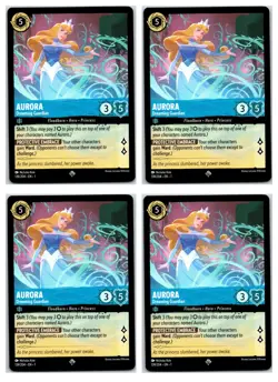 #139 Aurora - Dreaming Guardian PLAYSET x4 2023 Disney Lorcana First Chapter 4x - Image 1