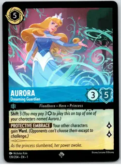 #139 Aurora - Dreaming Guardian PLAYSET x4 2023 Disney Lorcana First Chapter 4x - Image 4