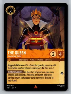 The Queen Conceited Ruler 1/204 Disney Lorcana Fabled Rare NM - Image 1