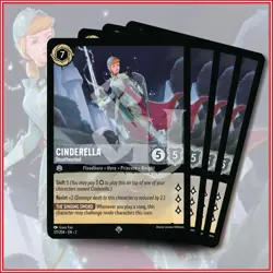Disney Lorcana TCG: CINDERELLA Stouthearted x4 Super Rare Rise of the Floodborn - Image 1
