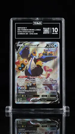 2021 Pokemon Empoleon V Battle Styles 146/163 Alt Art UR SWSH TAG GEM MINT 10 - Image 1