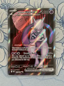 Pokemon TCG Team Rockets Mewtwo EX 213/182 Full Art Destined Rivals MINT - Image 1
