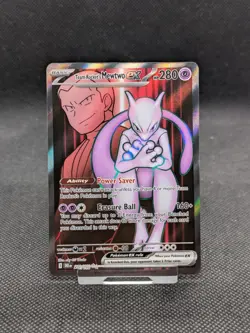 Pokemon TCG 2025 Destined Rivals Team Rocket’s Mewtwo ex 213/182 MINT! - Image 1