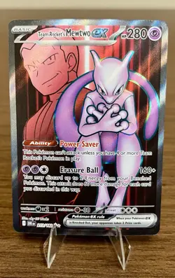 Pokemon TCG Team Rockets Mewtwo EX 213/182 Destined Rivals Full Art - NM/Mint - Image 1
