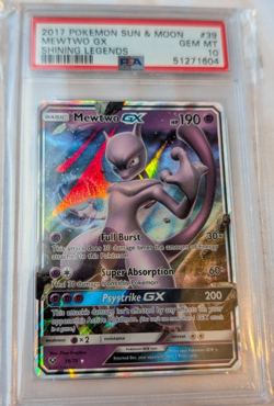 2017 Pokemon Mewtwo GX 39/73 Shining Legends Sun and Moon PSA 10 Gem Mint - Image 1