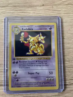 Kadabra Pokemon Card - 1st Edition Base Set - Image 1