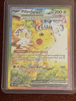 Pokemon TCG Pikachu Surging Sparks EX Card 238/191 SIR Holo NM - Image 3