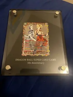 Dragon Ball Super Card Game SS Son Goku & Frieza Foil Serial Numbered 5th Anniv. - Image 1