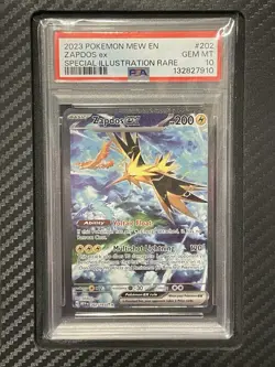 2023 PSA 10 Zapdos ex #202 Special Illustration Rare Pokemon TCG S&V Mew 151 - Image 1