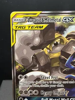 Pokemon TCG Sun & Moon Lucario Melmetal GX SM192 Full Art Black Star Promo NM! - Image 2