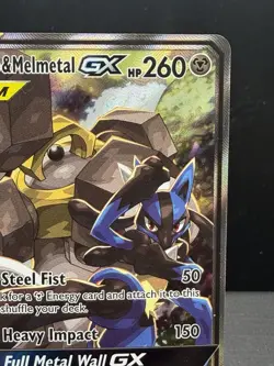 Pokemon TCG Sun & Moon Lucario Melmetal GX SM192 Full Art Black Star Promo NM! - Image 3