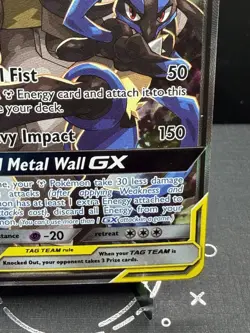 Pokemon TCG Sun & Moon Lucario Melmetal GX SM192 Full Art Black Star Promo NM! - Image 4