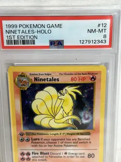 1999 Pokemon Game Ninetales Holo 1st Edition PSA 8 - Image 2