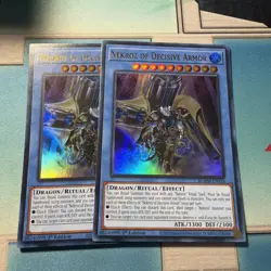 2x Yugioh Playset Nekroz of Decisive Armor BLMM-EN133 Ultra Rare 1st Near Mint - Image 1