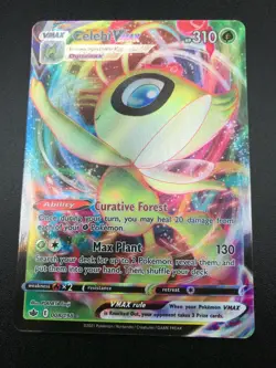 Celebi VMAX FULL ART ULTRA RARE 008/198 Pokemon SWSH Chilling Reign Holo NM 2021 - Image 1