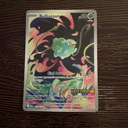 Stamped Bulbasaur 133/132 Mega Evolutions Promo Illustration Rare Pokemon Card - Image 1