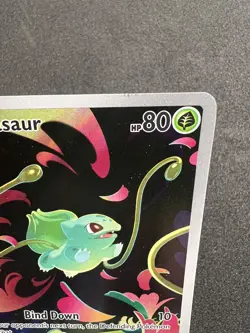 Bulbasaur 133/132 Mega Evolutions Stamped Promo Illustration Rare Pokemon Card - Image 3