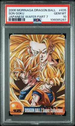 PSA10 No.435 Son Goku SS1/2/3 Morinaga Dragon Ball Wafer Card - Image 1