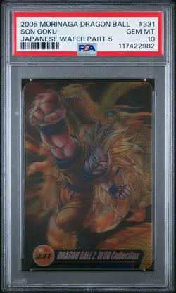 2005 DRAGON BALL MORINAGA JPN WAFER CARDS PART 5 #331 SON GOKU PSA 10 - Image 1
