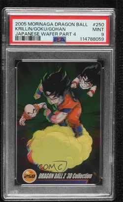 2005 Dragon Ball Wafer Cards Part 4 3D Collection Krillin Son Goku PSA 9 0q9m - Image 1