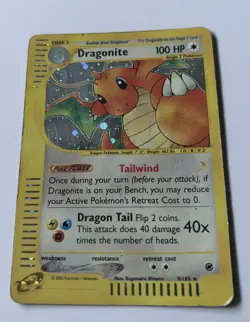 Pokemon TCG Dragonite Holo Card 9/165 Expedition Base Set Ultra Rare - M - LP - Image 1