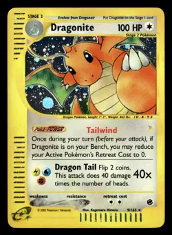 Dragonite (9) Holo Rare Expedition 009/165 MP Pokemon TCG - Image 1
