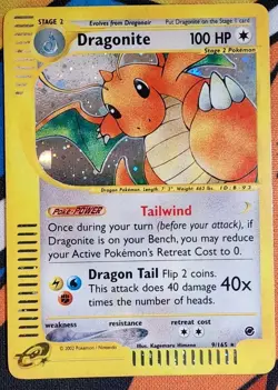 Dragonite 9/165 -Holo Rare- EX Dragon (2003) Pokemon TCG Vintage LP/NM - Image 1