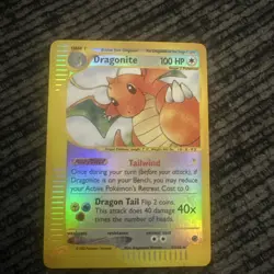 Pokemon TCG Dragonite Expedition Base Set Reverse Holo Rare Card 9/165 - Image 1