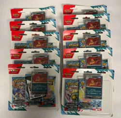 Lot of (10) Pokemon SV Journey Together 3-Pack Blister SEALED w/ Scrafty Promo - Image 1