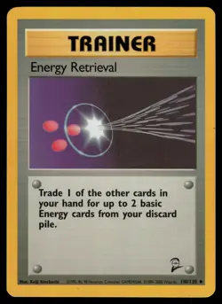 Energy Retrieval 110/130 Base Set 2 Uncommon Pokemon - Image 1