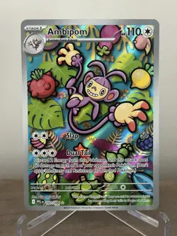 Pokemon TCG Ambipom 107/094 Phantasmal Flames Illustration Rare NM - Image 1
