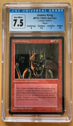 Goblinkonig GRADED NM (FBB German Limited) Magic Karte MtG EX Goblin King - Image 1