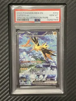 2023 PSA 10 Zapdos ex #202 Special Illustration Rare Pokemon TCG S&V Mew 151 - Image 1