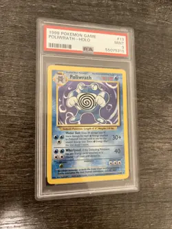 1999 Pokemon English Base Set Poliwrath #13 - Holo PSA 9 MINT - Image 1
